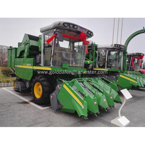 corn harvester four rows cutting machine picker